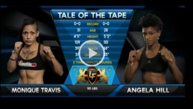 Photo of Monique Travis VS Angela Hill Video Lion Fight 11