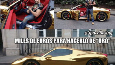 Photo of El kickboxer Riyadh Al-Azzawi decora su Ferrari 458 Spider con vinilo dorado