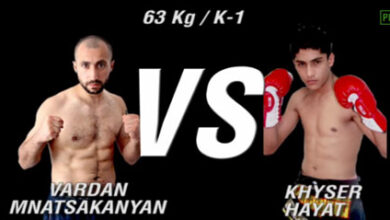 Photo of Video Vardam Mnatsakanyan vs. Khyzer Hayat K-1