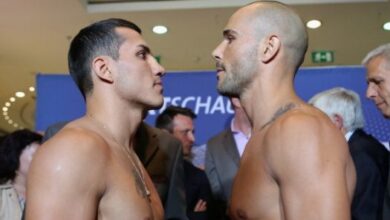 Photo of Isaac Real » Chaca » y Jack Culcay , listos y en peso para la disputa del titulo de Europa del peso Super Welter EBU.