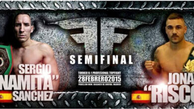 Photo of Jonay Risco vs Sergio «Dinamita» segunda semifinal  Top Fight
