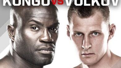 Photo of Cheick Kongo contra Alexander Volkov el 26 de Junio en Bellator 139