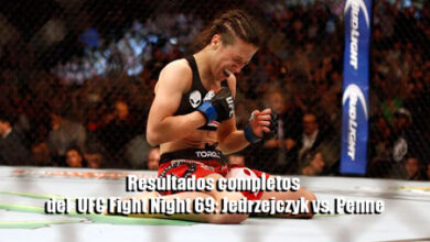 Photo of Resultados completos del UFC Fight Night 69: Jedrzejczyk vs. Penne