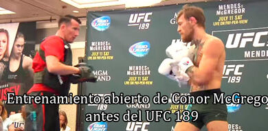 Photo of Entrenamiento abierto de Conor McGregor antes del UFC 189