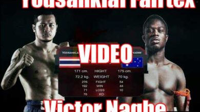 Photo of Video combate de Muay Thai Yodsanklai Fairtex VS Victor Nagbe