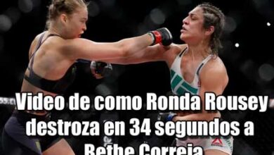 Photo of Video de como Ronda Rousey destroza en 34 segundos a Bethe Correia