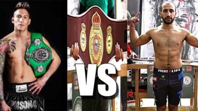Photo of Alvaro Araujo vs Vardan vs Vardan Mnatsakanyan . Titulo Intercontinetal WKL