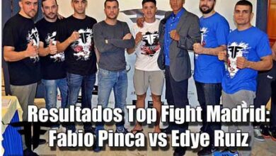 Photo of Resultados Top Fight Madrid: Fabio Pinca vs Edye Ruiz