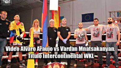 Photo of Video Alvaro Araujo vs Vardan Mnatsakanyan. Titulo Intercontinental WKL