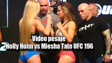 Photo of Video pesaje Holly Holm vs Miesha Tate UFC 196