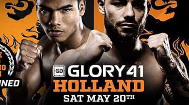 Photo of Robin van Roosmalen vs Petchpanomrung Kiatmookao [Glory 41]