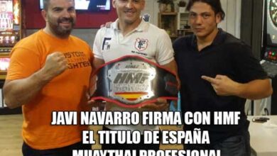 Photo of Javi Navarro firma con HMF el Titulo de España Muaythai Profesional