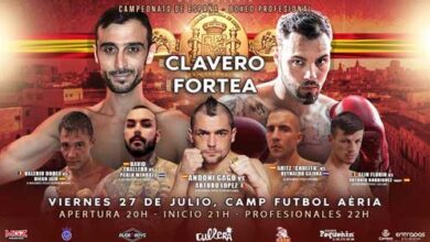 Photo of Velada Boxeo en Cullera 27 de Julio-Cto España Clavero-fortea
