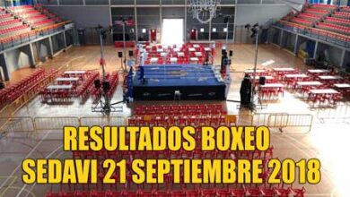 Photo of RESULTADOS BOXEO EN SEDAVI 21 SEPTIEMBRE 2018