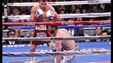 Photo of CANELO ÁLVAREZ DESTRUYE A ROCKY FIELDING EN EL TERCER ASALTO