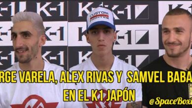 Photo of Jorge Varela, Alex Rivas y  Samvel Babayan en el K1 Japón 30 de Junio 2019